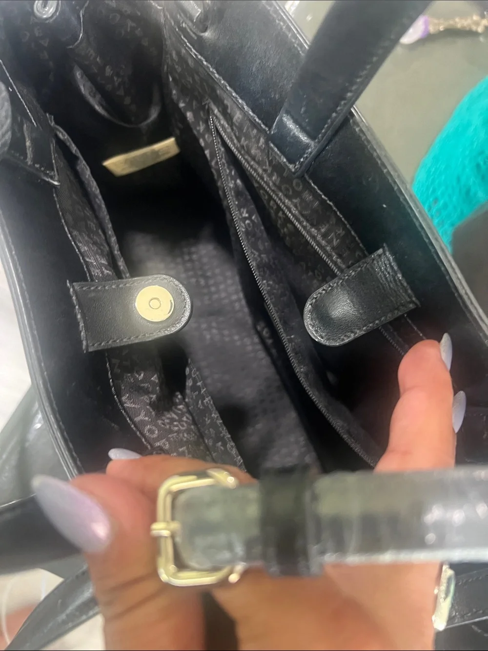 kate spade Black Pebbled Leather Satchel with Tassel and Stud Trim
